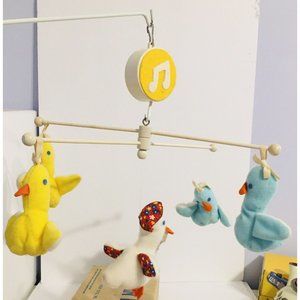 Vintage Nursery Rhymes Crib Mobile by Eden in original box Mother Goose Ducks